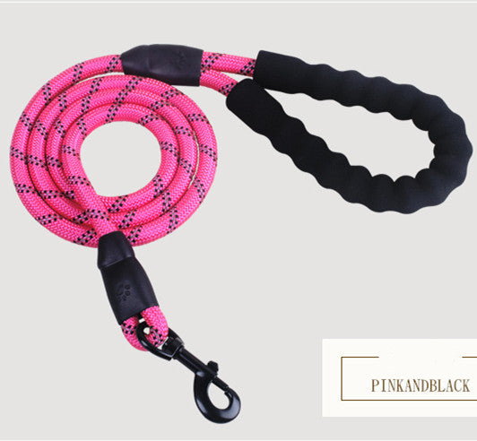 Reflective Nylon Dog Leash – Durable Rope for Small, Medium & Large Dogs