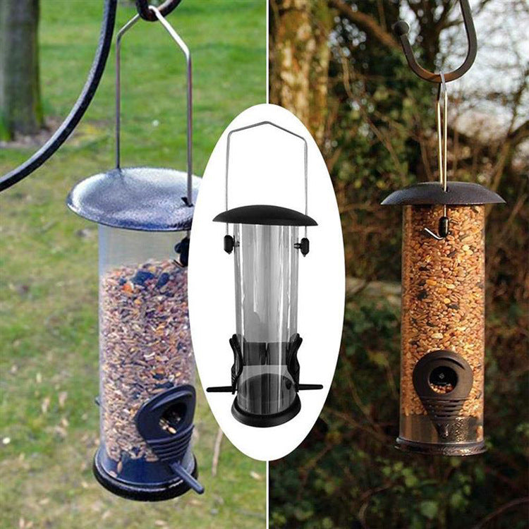 Outdoor Hanging Bird Feeder – Automatic Portable Feeder Dispenser for Parrots