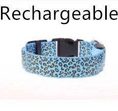 LED Dog Collar – Adjustable Nylon Safety Collar with Glow in the Dark Feature