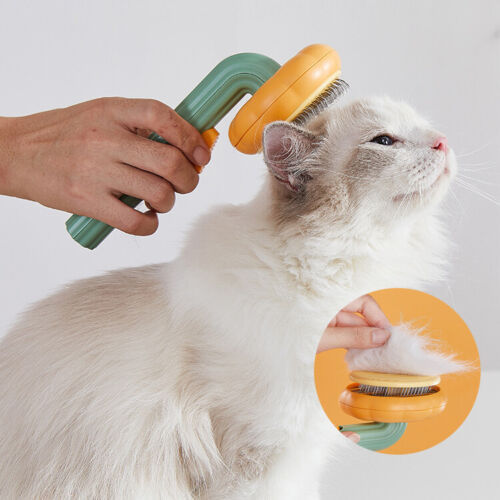 Pet Pumpkin Brush – Self-Cleaning Slicker Brush for Dogs, Cats, Puppies & Rabbits