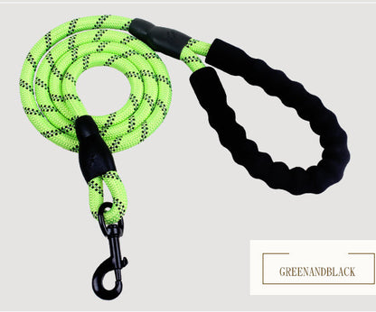 Reflective Nylon Dog Leash – Durable Rope for Small, Medium & Large Dogs