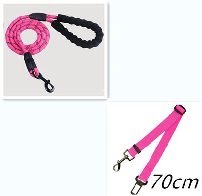 Reflective Nylon Dog Leash – Durable Rope for Small, Medium & Large Dogs