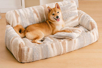 Removable Washable Plush Kennel All-Season Pet Bed for Dogs & Cats