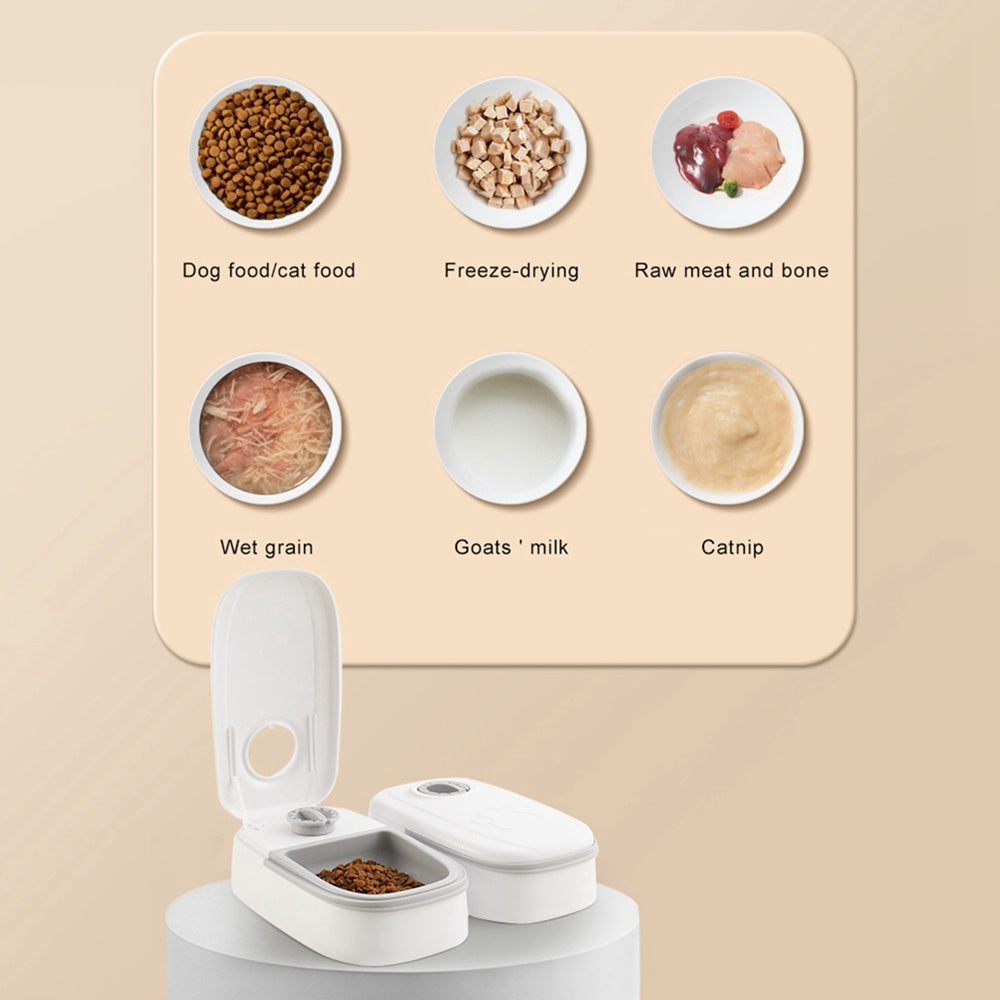 Automatic Pet Feeder – Smart Food Dispenser for Cats & Dogs with Timer and Stainless Steel Bowl