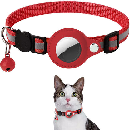 Reflective Waterproof Collar with AirTag Holder – Protective Cover for Cats & Dogs