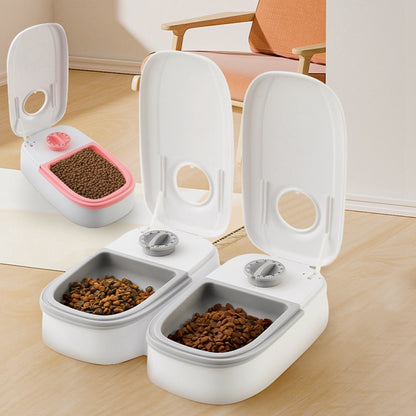 Automatic Pet Feeder – Smart Food Dispenser for Cats & Dogs with Timer and Stainless Steel Bowl