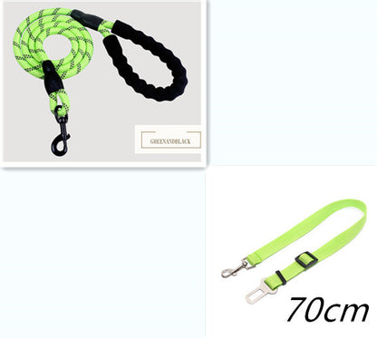 Reflective Nylon Dog Leash – Durable Rope for Small, Medium & Large Dogs