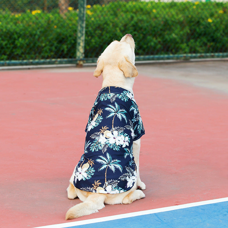 Hawaiian Pet Shirt – Lightweight Summer Clothes for Dogs & Cats