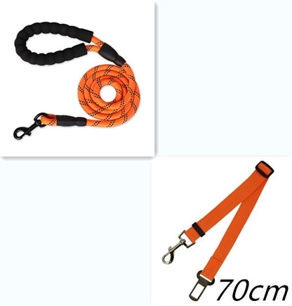 Reflective Nylon Dog Leash – Durable Rope for Small, Medium & Large Dogs