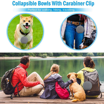 Rubber Foldable Double Bowl – Durable Pet Feeding Bowl for Dogs & Cats