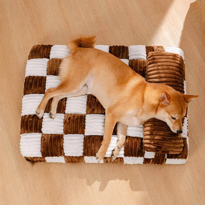 Handmade Plush Orthopedic Dog Bed – Warm, Soft Support with Pillow for Large & Medium Dogs