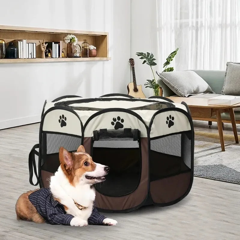 Portable Octagonal Pet Kennel – Secure & Collapsible Shelter for All Pets