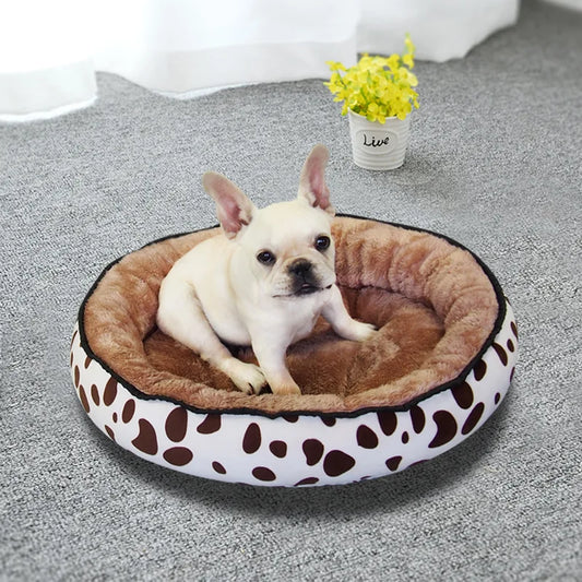 Circular Winter Warm Pet Nest – Soft, Comfortable Cat & Dog Bed for Deep Sleep | All-Season Cozy Pet Supplies