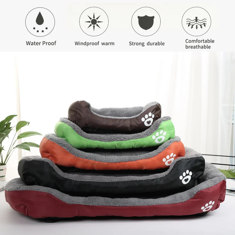 Plush Washable Large Style Dog Bed-Supportive Cushion. For Medium to Large Dogs Pet Supplies