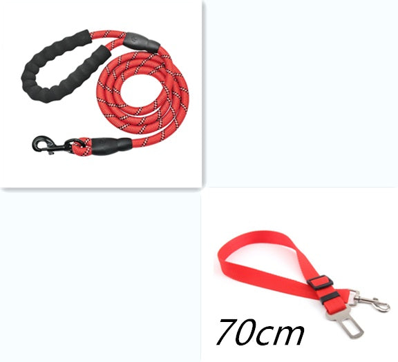 Reflective Nylon Dog Leash – Durable Rope for Small, Medium & Large Dogs