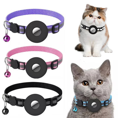 Reflective Waterproof Collar with AirTag Holder – Protective Cover for Cats & Dogs