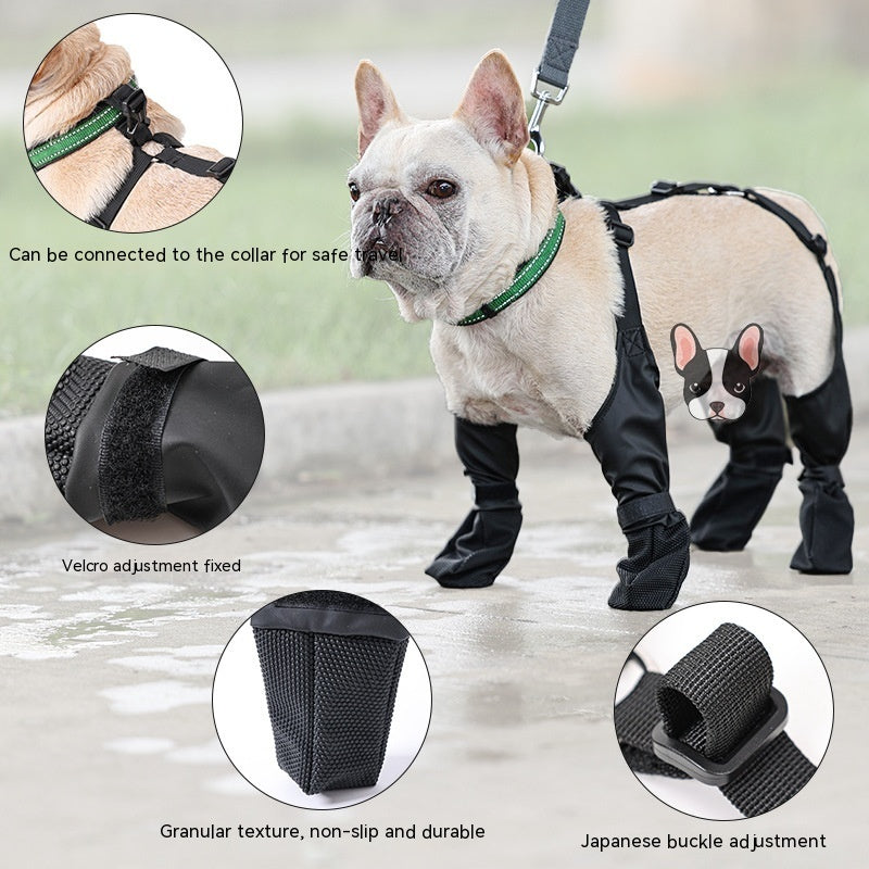 Waterproof Dog Shoes – Adjustable Breathable Boots for Outdoor Walking & Paw Protection