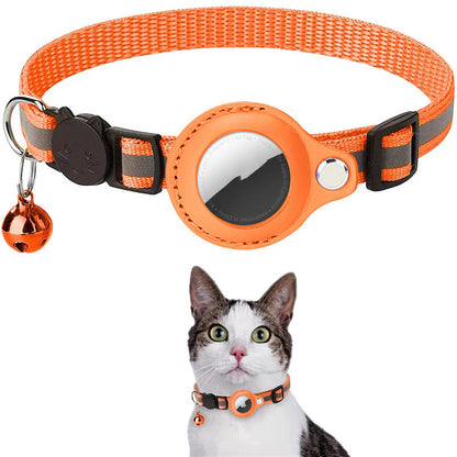 Reflective Waterproof Collar with AirTag Holder – Protective Cover for Cats & Dogs