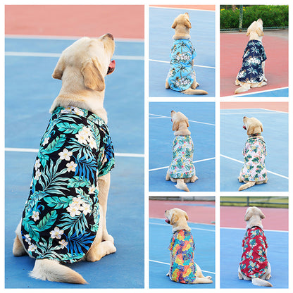 Hawaiian Pet Shirt – Lightweight Summer Clothes for Dogs & Cats